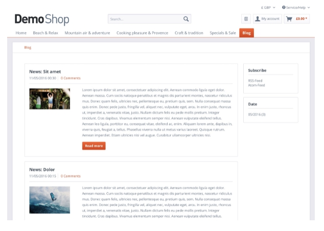blog shopware